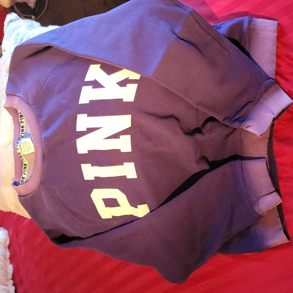 Victorias Secret Pink- purple sweater size Small. Worn once.